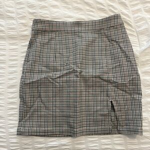 Plaid Pencil Skirt